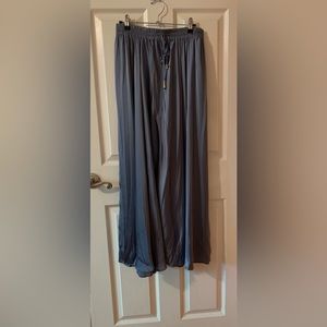 Vintage Zara | Slate Blue Pleated Maxi Skirt